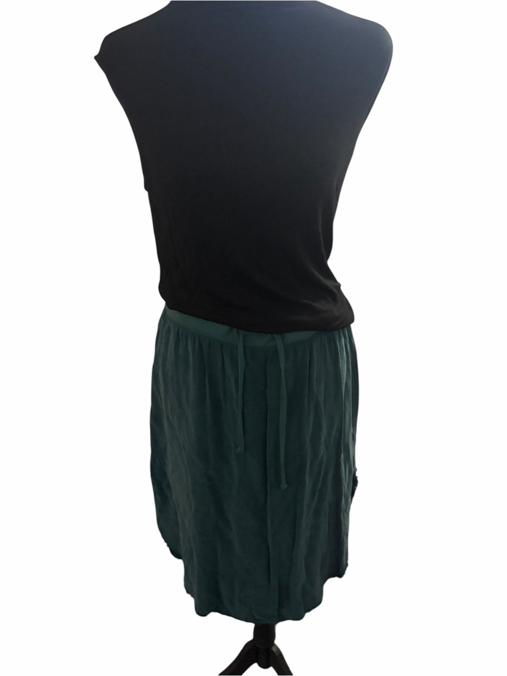 Maeve Teal Midi Drawstring Skirt